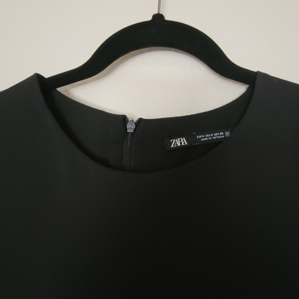 Zara Black Long Sleeve Dress - Picture 6 of 8